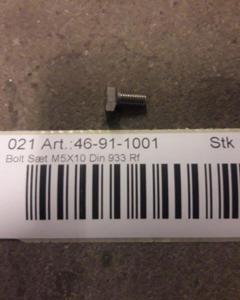 Hexagon head screw M 5x 10 DIN 933 SST